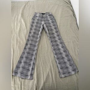 Black and white leopard leathers flare jeans #flares